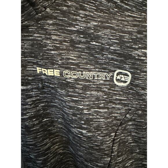 Free Country Softshell Jacket Medium Gray Hooded Fleece Lined Zip Up Coat - Picture 6 of 10
